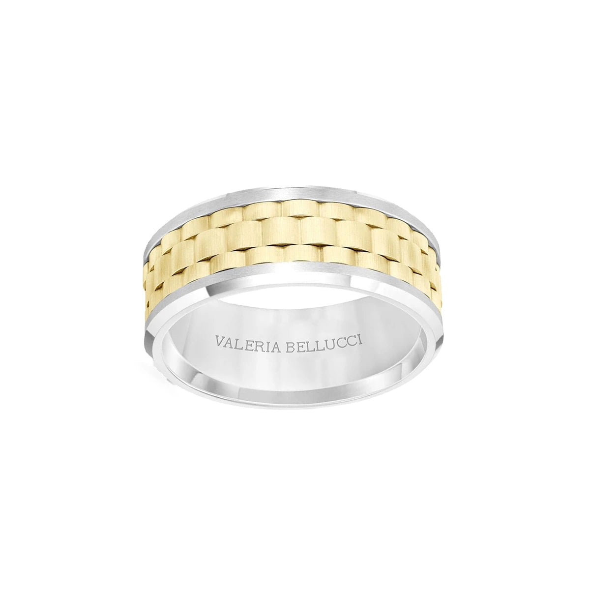 Midnight Glow White and Gold Ring