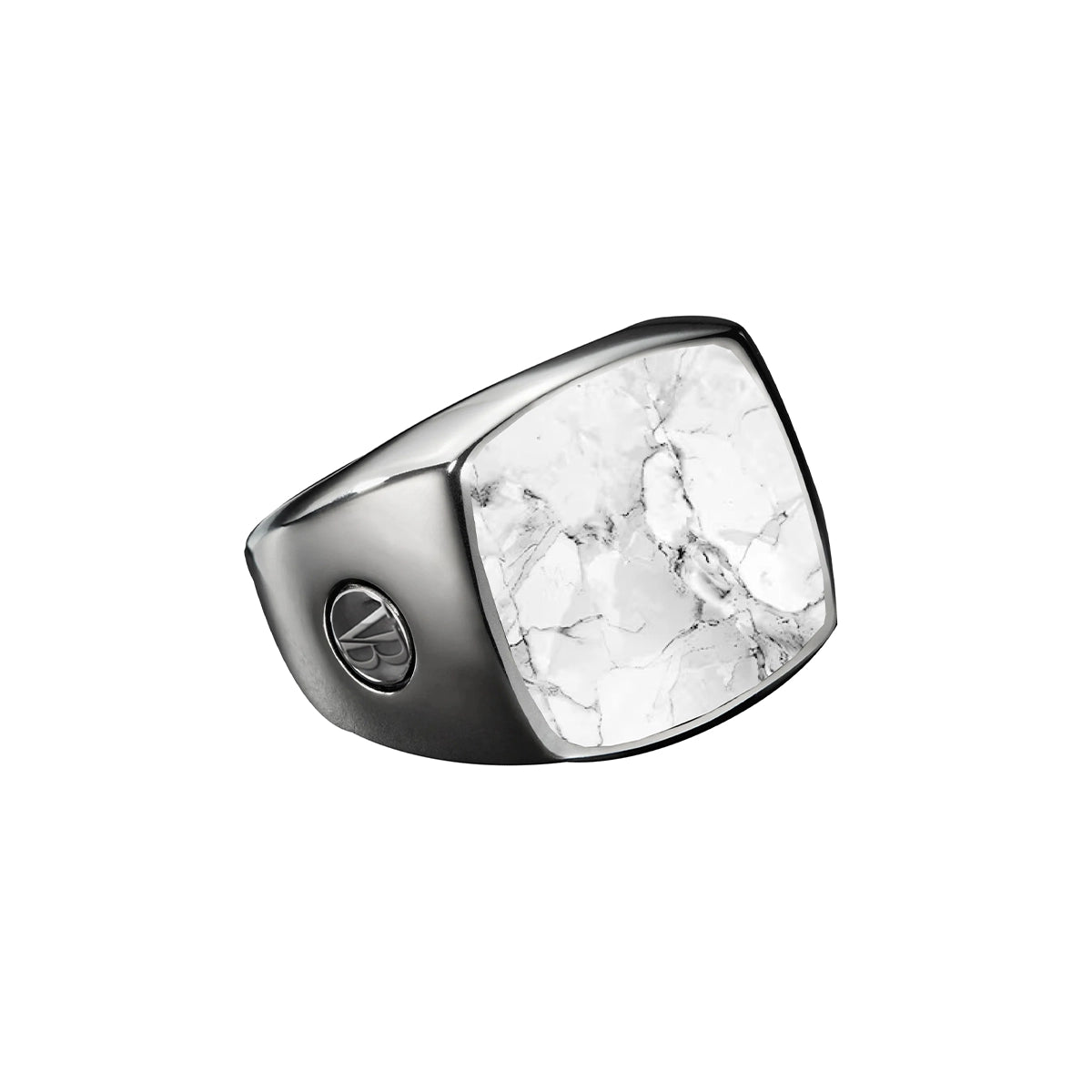 Howlite Eclipse Stone Ring Design for Man 15mm