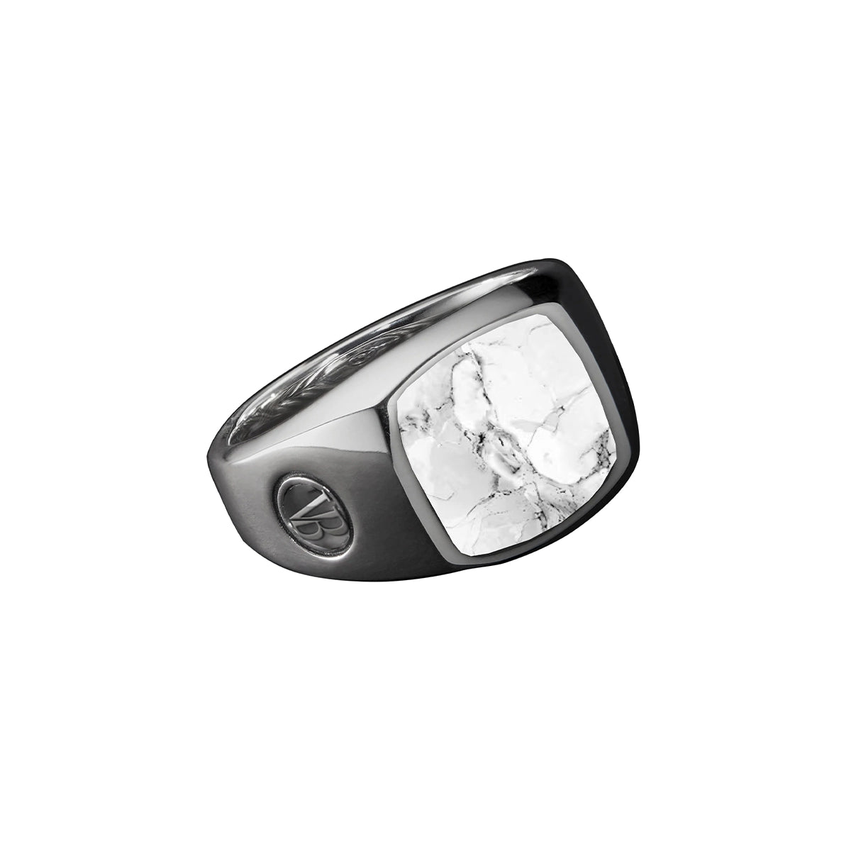 Howlite Eclipse Stone Ring Design for Man 10mm
