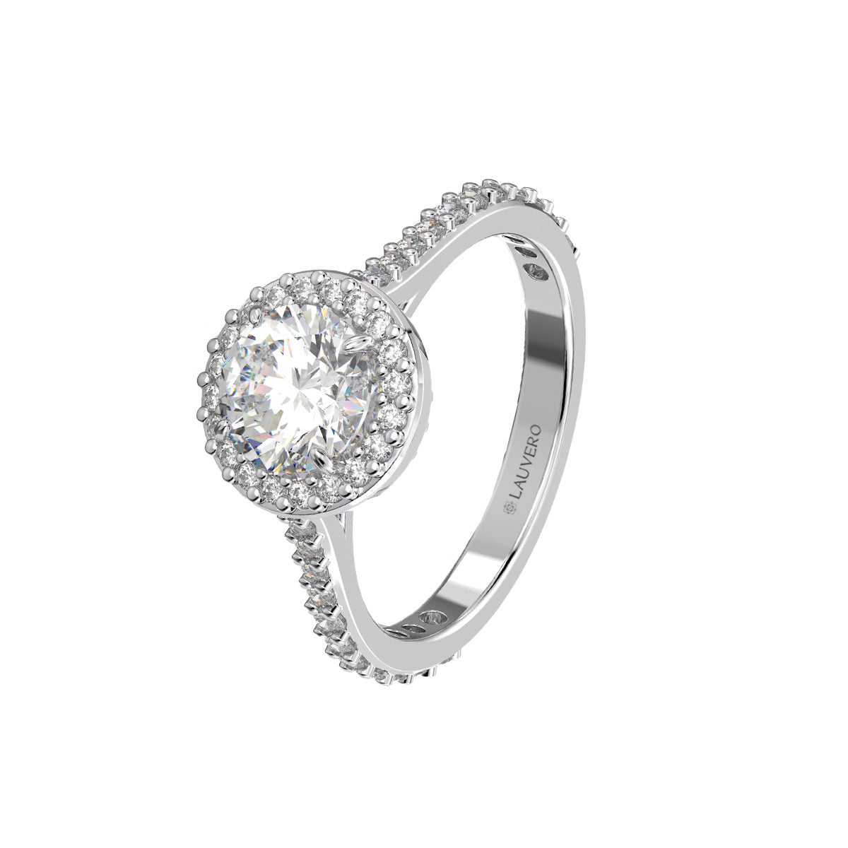 Eternal Glow Plated White Gold Ring
