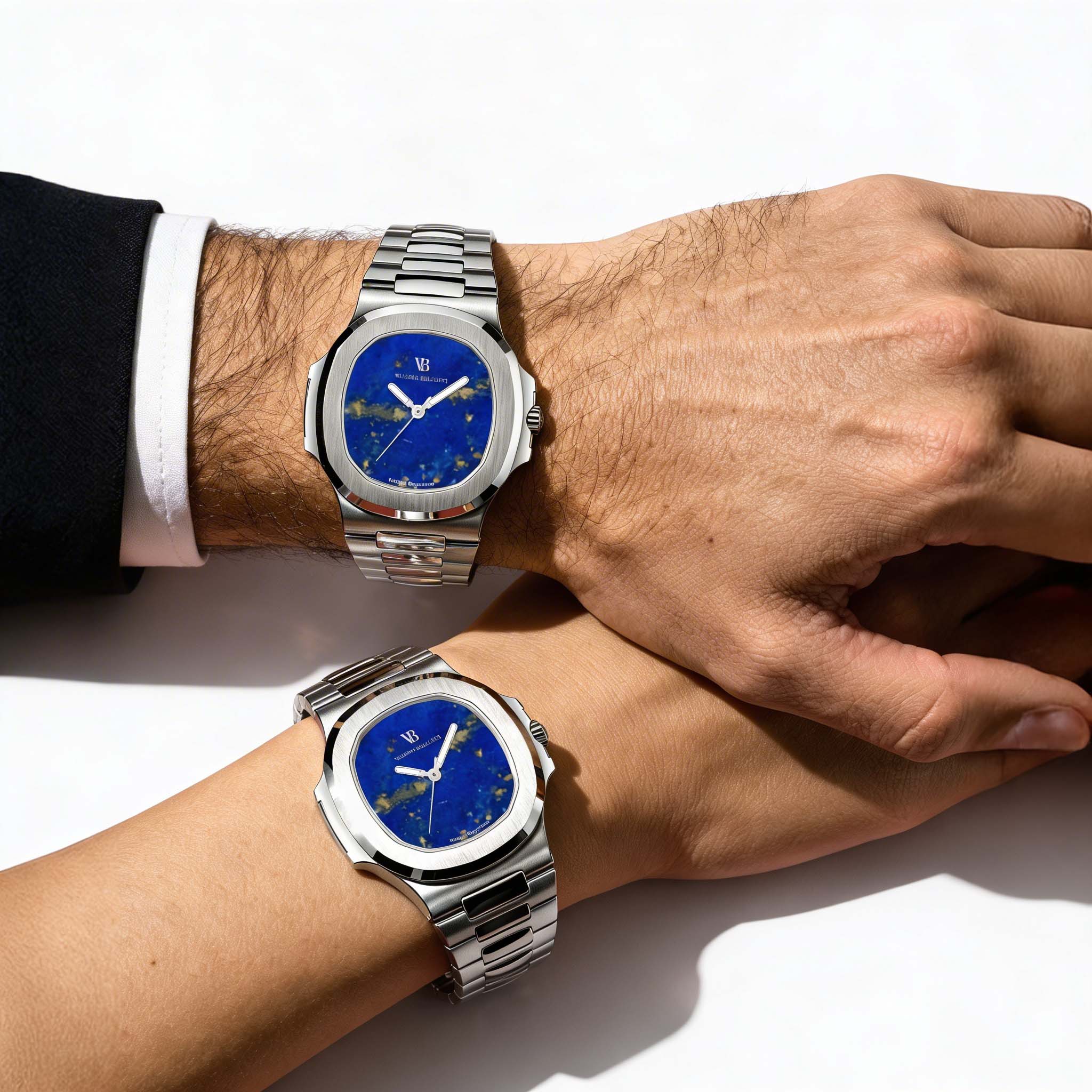 Valeria Bellucci Blue Gemstone Couple Watches