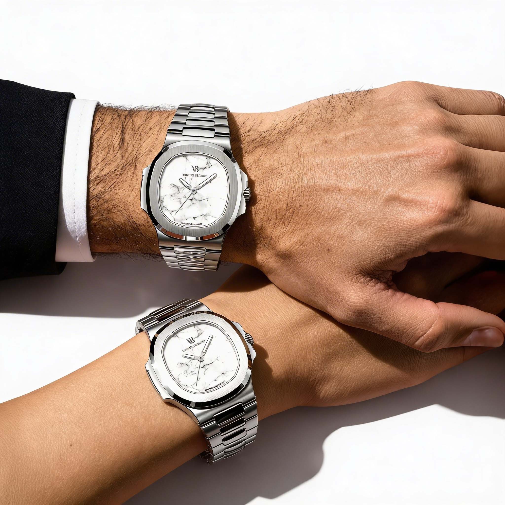 Valeria Bellucci White Gold Couple Watches