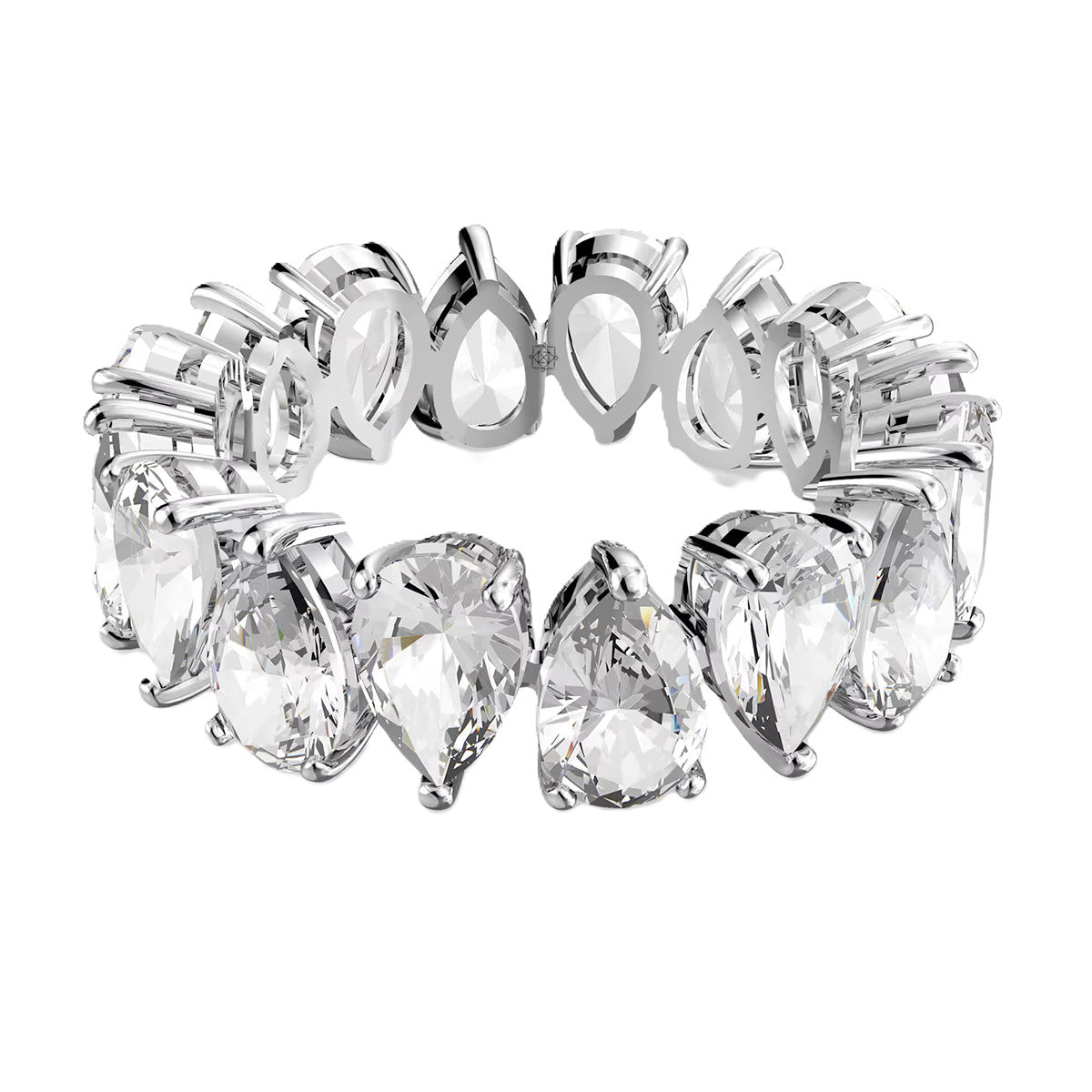 Frozen Wave White Gold Plated Ring