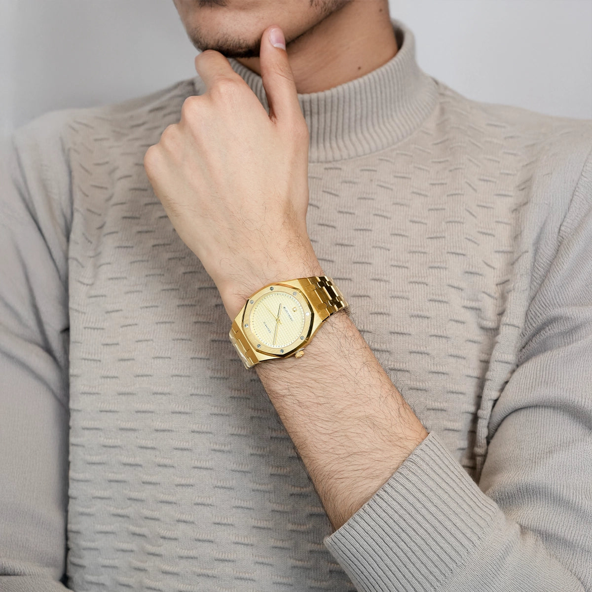 Eclipse Diamond Gold Watch for Men